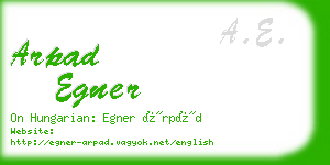 arpad egner business card